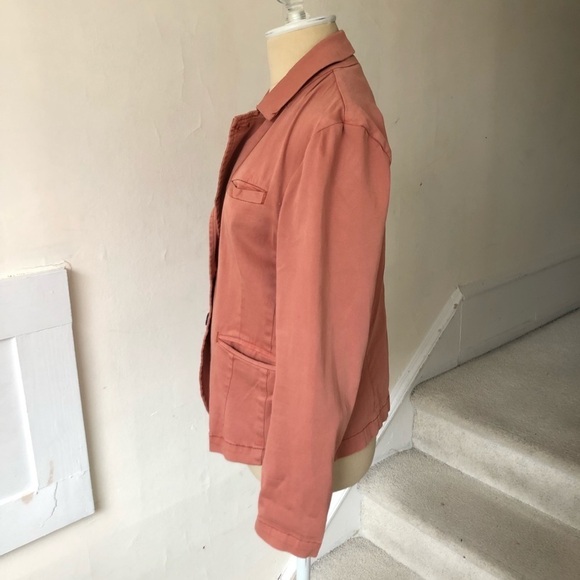 Anthropologie Hei Hei Four Pocket Stretch Cotton Two Button Blazer Jacket EUC M - Picture 2 of 9